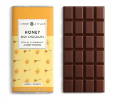 A milk chocolate bar with the natural sweetness of honey for a soothing and mellow flavor.